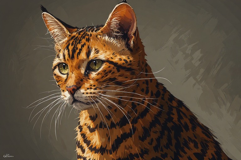 Bengal Cat artwork piece 1