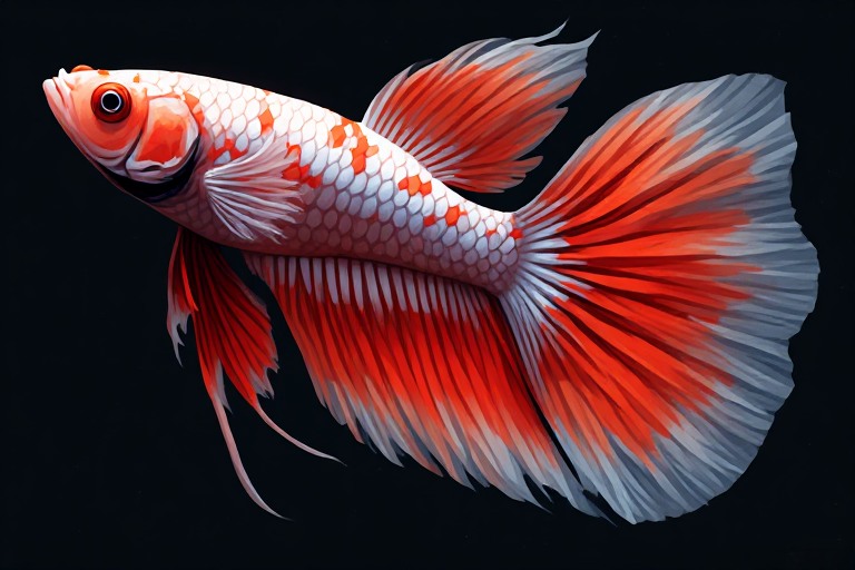 Betta Fish (Siamese Fighting Fish) artwork piece 1