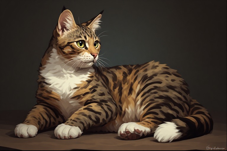 Domestic Shorthair (Moggie / House Cat) artwork piece 1