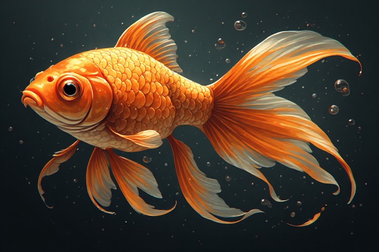 Fancy Goldfish (Oranda / Fantail / Black Moor) artwork piece 2