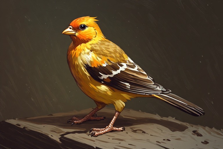Zebra Finch artwork piece 3