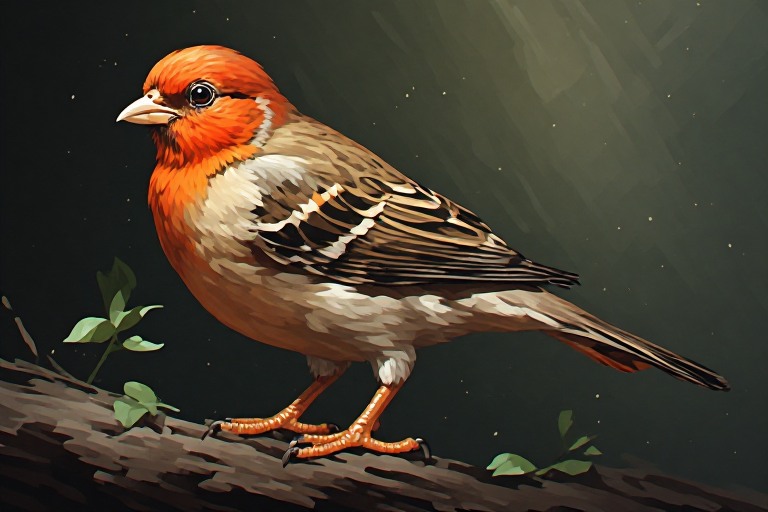 Zebra Finch artwork piece 4