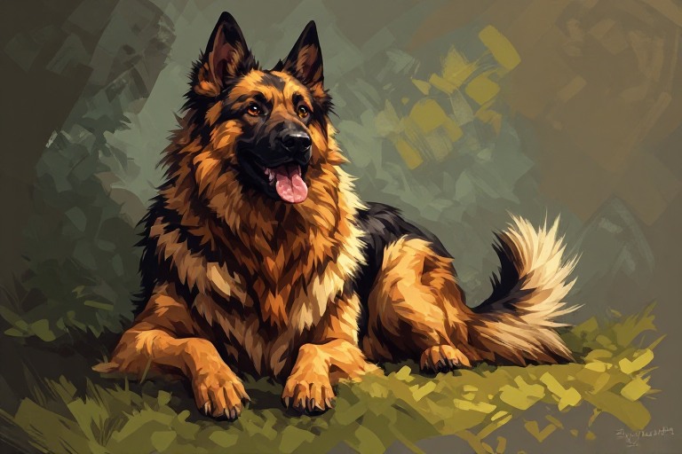 German Shepherd Dog (GSD) artwork piece 1