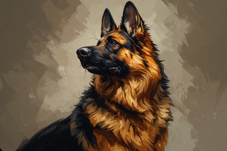 German Shepherd Dog (GSD) artwork piece 2