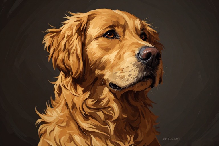 Golden Retriever artwork piece 1