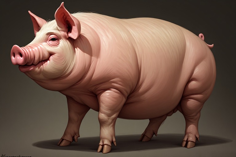 Pot-Bellied Pig (Vietnamese Pot-Belly) artwork piece 1