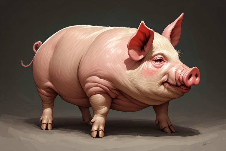 Pot-Bellied Pig (Vietnamese Pot-Belly) artwork piece 2