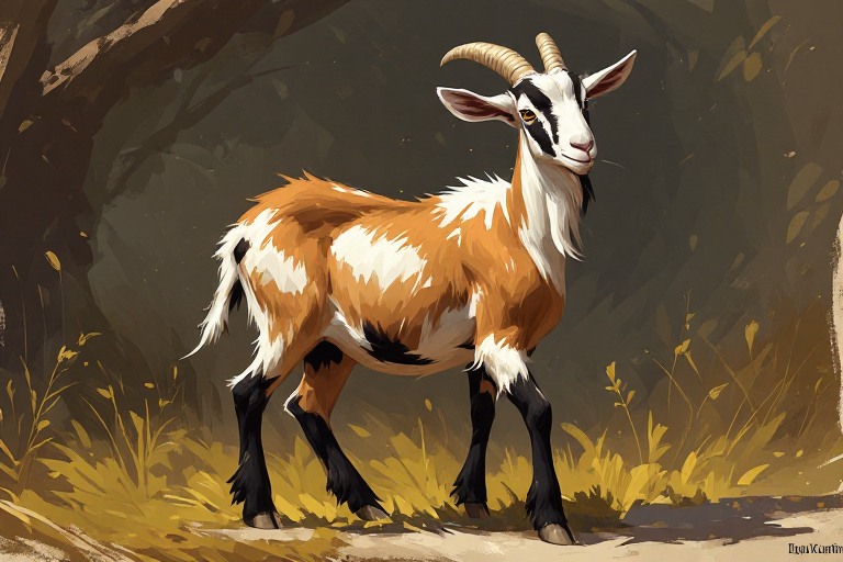 Pygmy Goat (African Pygmy) artwork piece 1