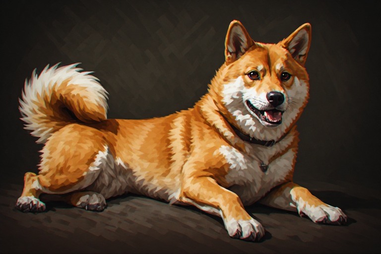Shiba Inu artwork piece 2