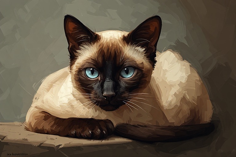 Siamese Cat artwork piece 1