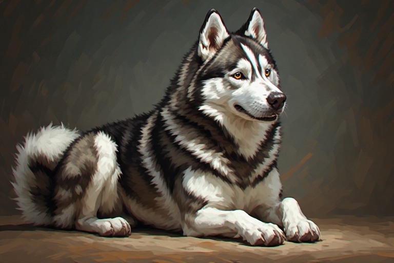 Siberian Husky artwork piece 1
