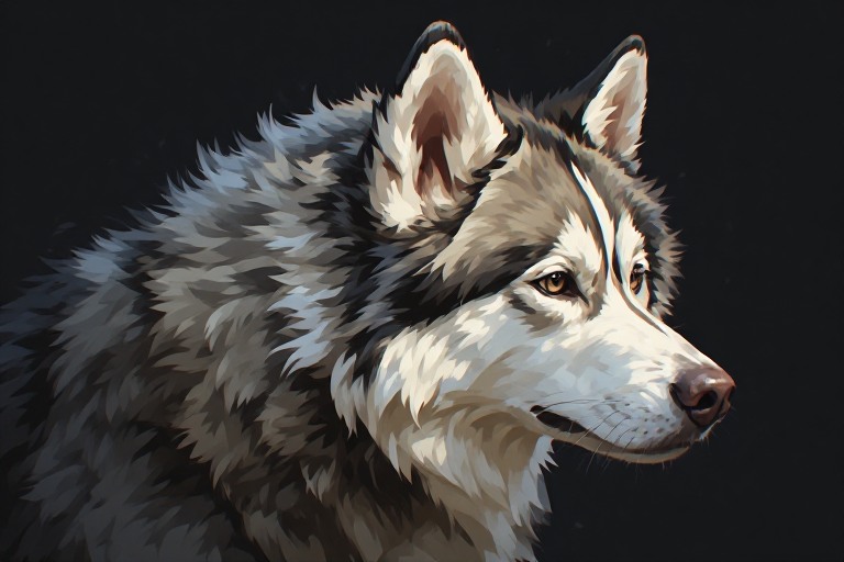 Siberian Husky artwork piece 2