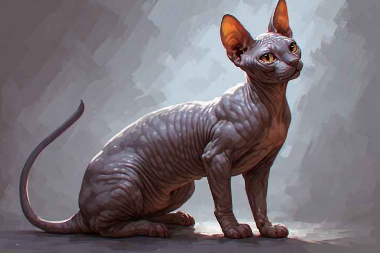Sphynx Cat artwork piece 1