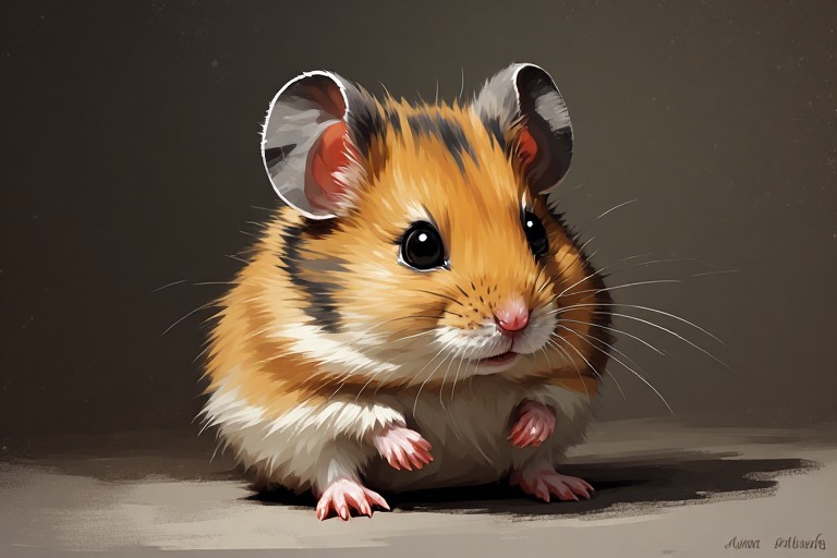 Syrian Hamster (Golden Hamster) artwork piece 1